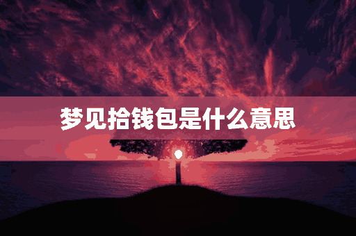 梦见拾钱包是什么意思